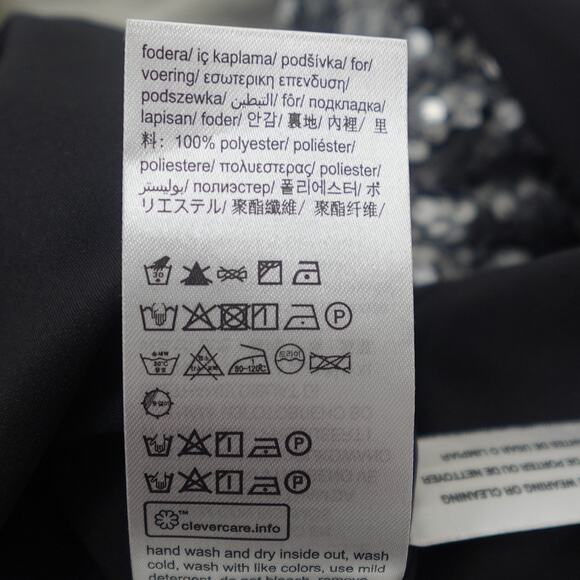 Calvin Klein Sequin Midi Dress Silver- XL - Picture 9 of 9